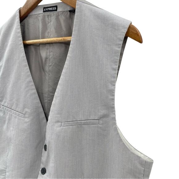 Express Y2K Button Front Cotton Blend Vest Tie Back Size XL - Picture 4 of 10
